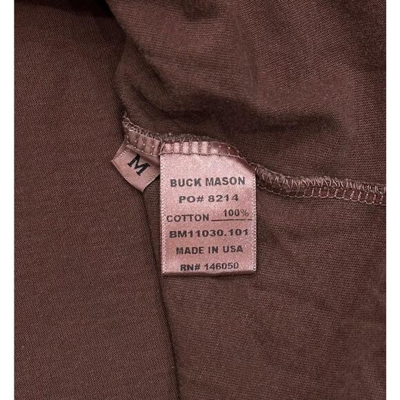 Buck Mason Men's Pima Cotton Classic Straight Hem Crewneck USA Made Tee T-Shirt - Picture 2 of 3